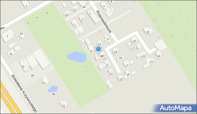 Kołobrzeg, Rzemieślnicza, 12a, mapa Kołobrzegu