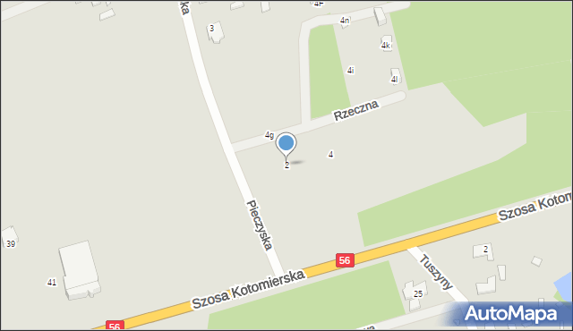 Koronowo, Rzeczna, 2, mapa Koronowo