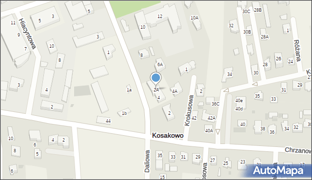 Kosakowo, Rzemieślnicza, 2A, mapa Kosakowo