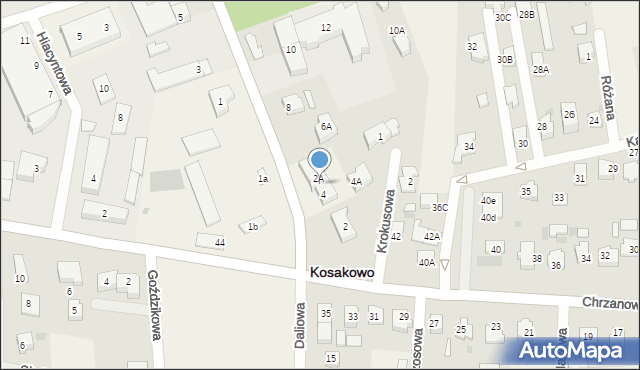 Kosakowo, Rzemieślnicza, 2B, mapa Kosakowo