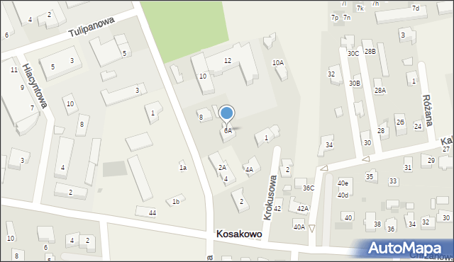 Kosakowo, Rzemieślnicza, 6A, mapa Kosakowo