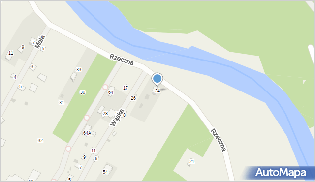 Kosewko, Rzeczna, 24, mapa Kosewko