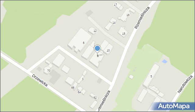 Kostrzyn nad Odrą, Rzemieślnicza, 8, mapa Kostrzyn nad Odrą