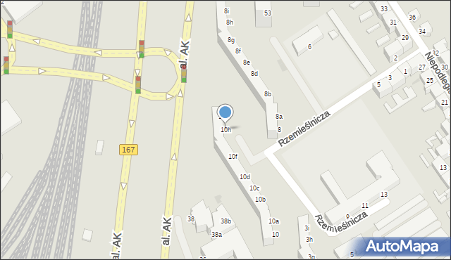 Koszalin, Rzemieślnicza, 10h, mapa Koszalina