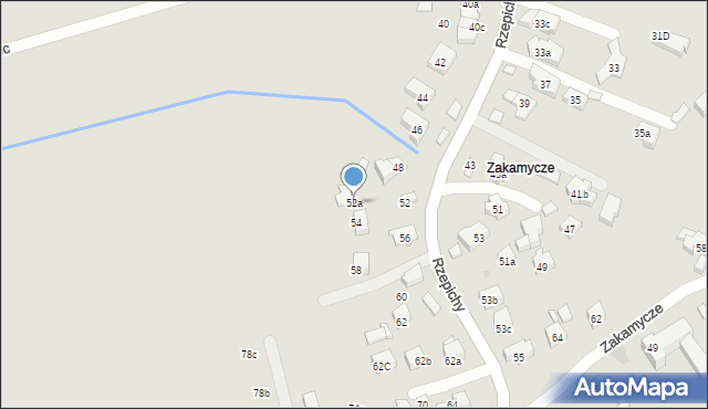 Kraków, Rzepichy, 52a, mapa Krakowa