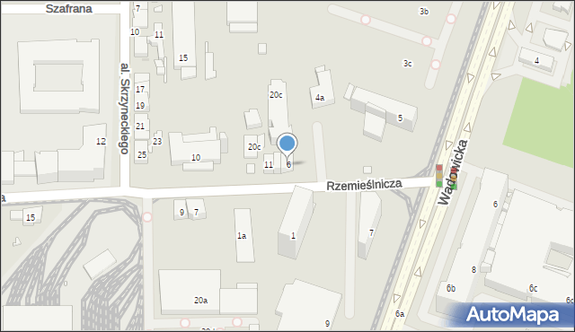 Kraków, Rzemieślnicza, 6, mapa Krakowa