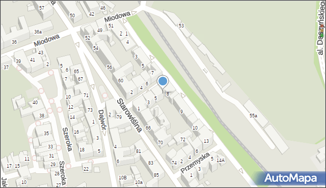 Kraków, Rzeszowska, 7, mapa Krakowa