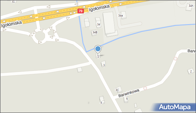 Kraków, Rzepakowa, 1, mapa Krakowa