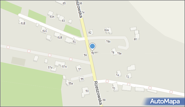 Krosno, Rzeszowska, 76, mapa Krosna