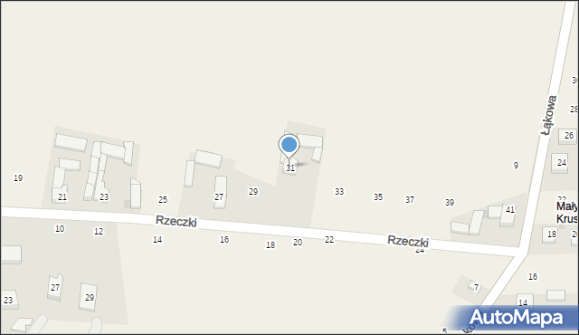 Krusin, Rzeczki, 31, mapa Krusin