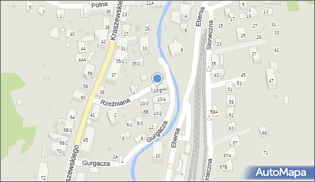 Krynica-Zdrój, Rzeźniana, 10/1, mapa Krynica-Zdrój