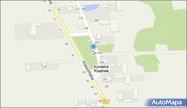 Kurowice, Rządowa, 135, mapa Kurowice