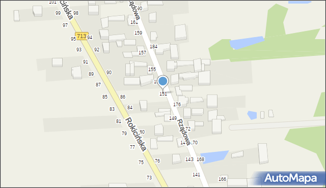 Kurowice, Rządowa, 151, mapa Kurowice