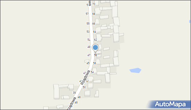 Kurowice, Rządowa, 58, mapa Kurowice