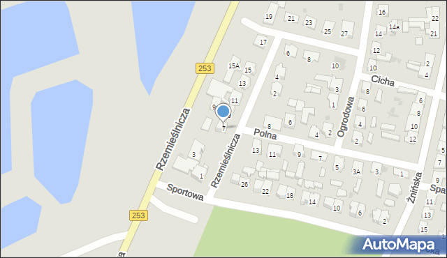 Łabiszyn, Rzemieślnicza, 7, mapa Łabiszyn