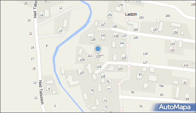 Ladzin, Rzeszowska, 113, mapa Ladzin