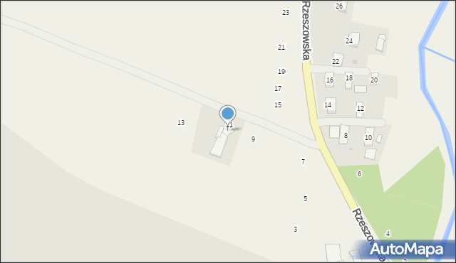 Ladzin, Rzeszowska, 13, mapa Ladzin