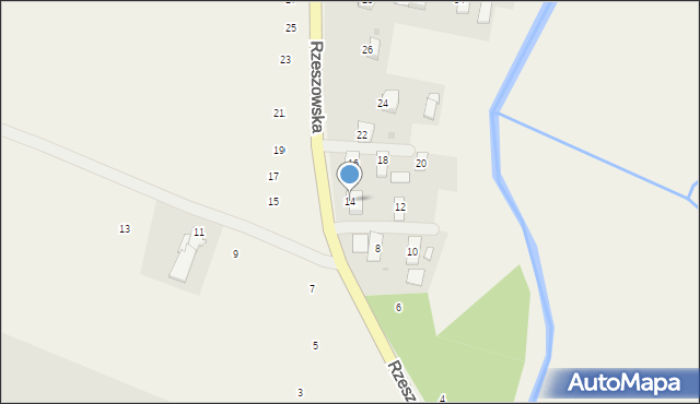Ladzin, Rzeszowska, 14, mapa Ladzin