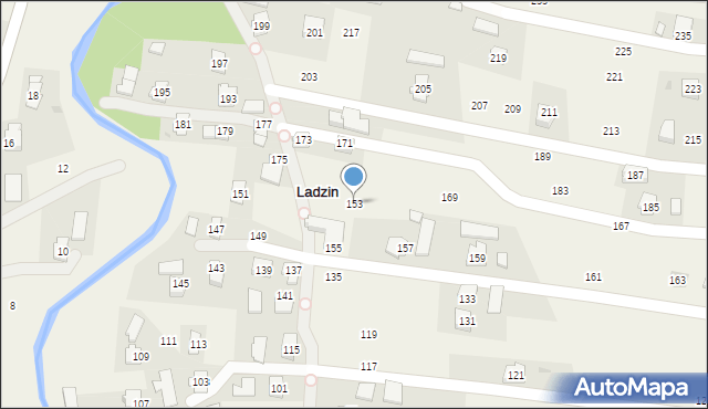 Ladzin, Rzeszowska, 153, mapa Ladzin