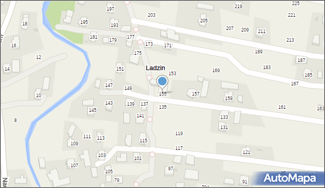 Ladzin, Rzeszowska, 155, mapa Ladzin