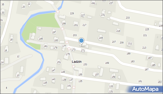 Ladzin, Rzeszowska, 191, mapa Ladzin