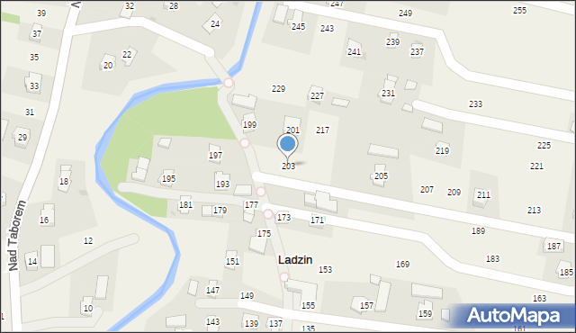 Ladzin, Rzeszowska, 203, mapa Ladzin