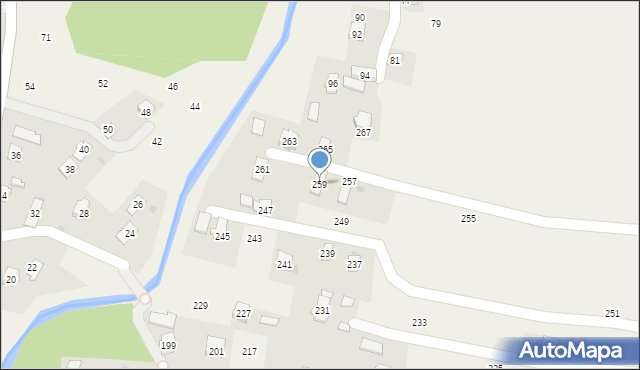 Ladzin, Rzeszowska, 259, mapa Ladzin