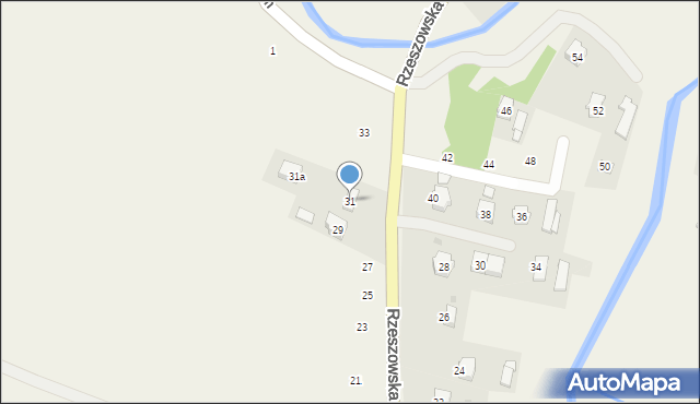 Ladzin, Rzeszowska, 31, mapa Ladzin