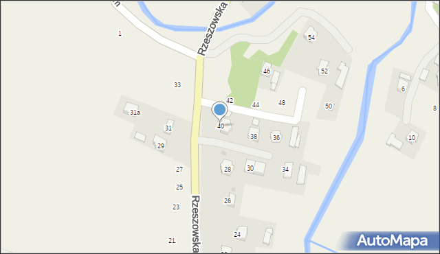 Ladzin, Rzeszowska, 40, mapa Ladzin