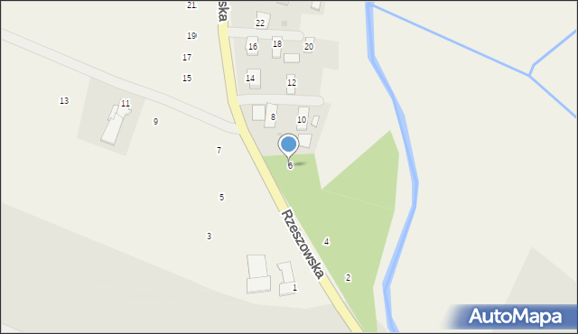 Ladzin, Rzeszowska, 6, mapa Ladzin