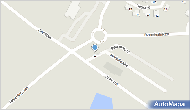 Leszno, Rzemieślnicza, 11, mapa Leszno