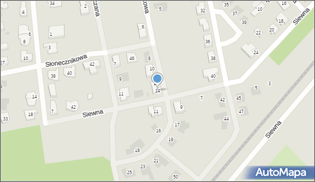 Leszno, Rzepakowa, 14, mapa Leszno