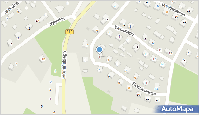 Lipnica, Rzemieślnicza, 1, mapa Lipnica