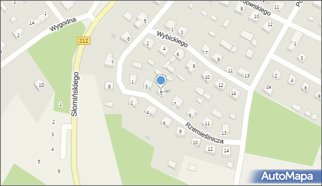 Lipnica, Rzemieślnicza, 5, mapa Lipnica