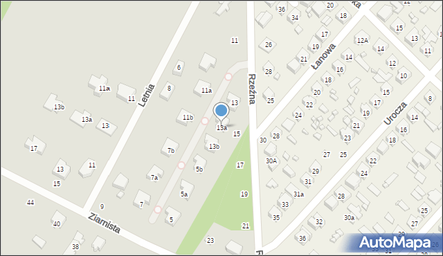 Łódź, Rzeźna, 13a, mapa Łodzi