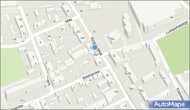 Łódź, Rzgowska, 35a, mapa Łodzi