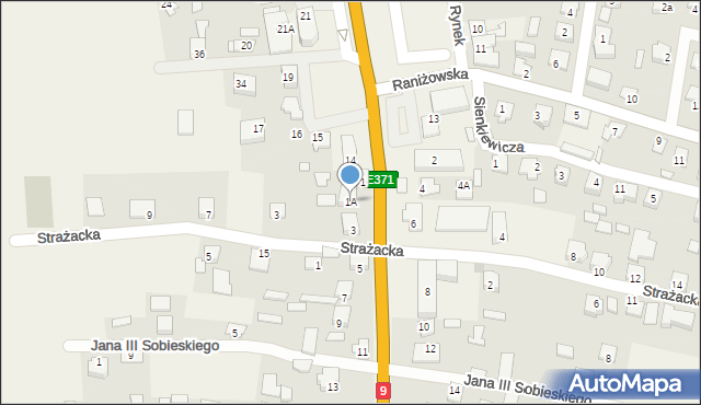 Majdan Królewski, Rzeszowska, 1A, mapa Majdan Królewski