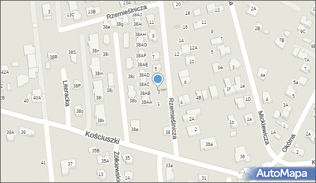 Marki, Rzemieślnicza, 3, mapa Marki