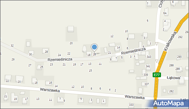 Michałowice, Rzemieślnicza, 16, mapa Michałowice