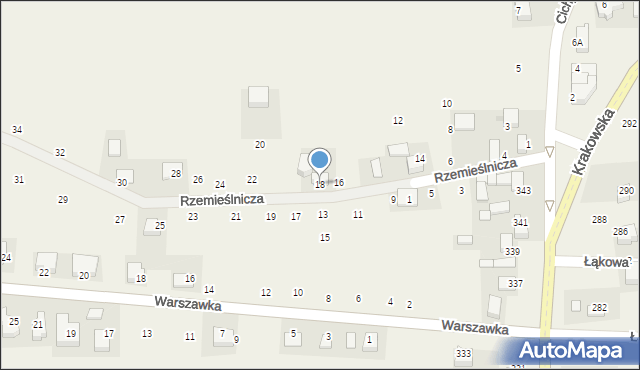 Michałowice, Rzemieślnicza, 18, mapa Michałowice