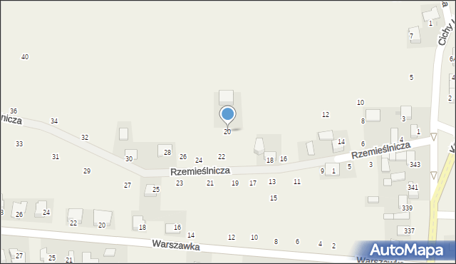 Michałowice, Rzemieślnicza, 20, mapa Michałowice