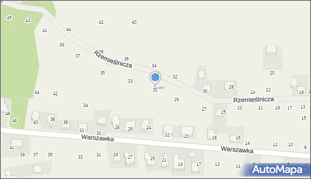 Michałowice, Rzemieślnicza, 31, mapa Michałowice