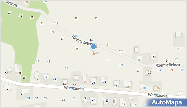 Michałowice, Rzemieślnicza, 33, mapa Michałowice