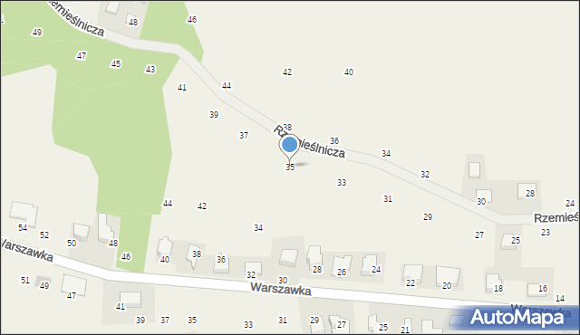 Michałowice, Rzemieślnicza, 35, mapa Michałowice