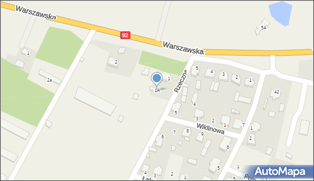 Miedzichowo, Rzeczna, 1A, mapa Miedzichowo