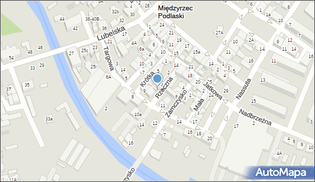 Międzyrzec Podlaski, Rzeczna, 6, mapa Międzyrzec Podlaski