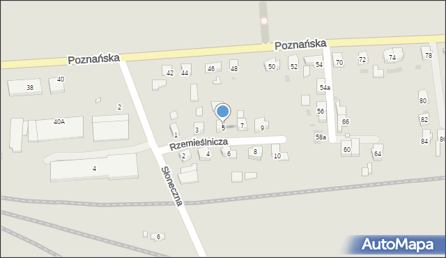 Międzyrzecz, Rzemieślnicza, 5, mapa Międzyrzecz