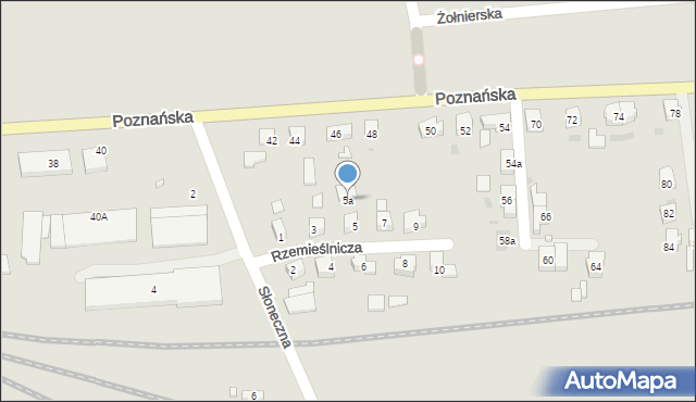 Międzyrzecz, Rzemieślnicza, 5a, mapa Międzyrzecz