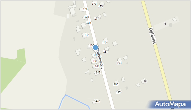Mielec, Rzochowska, 136, mapa Mielca