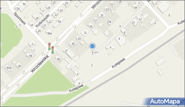 Mirków, Rzemieślnicza, 2, mapa Mirków